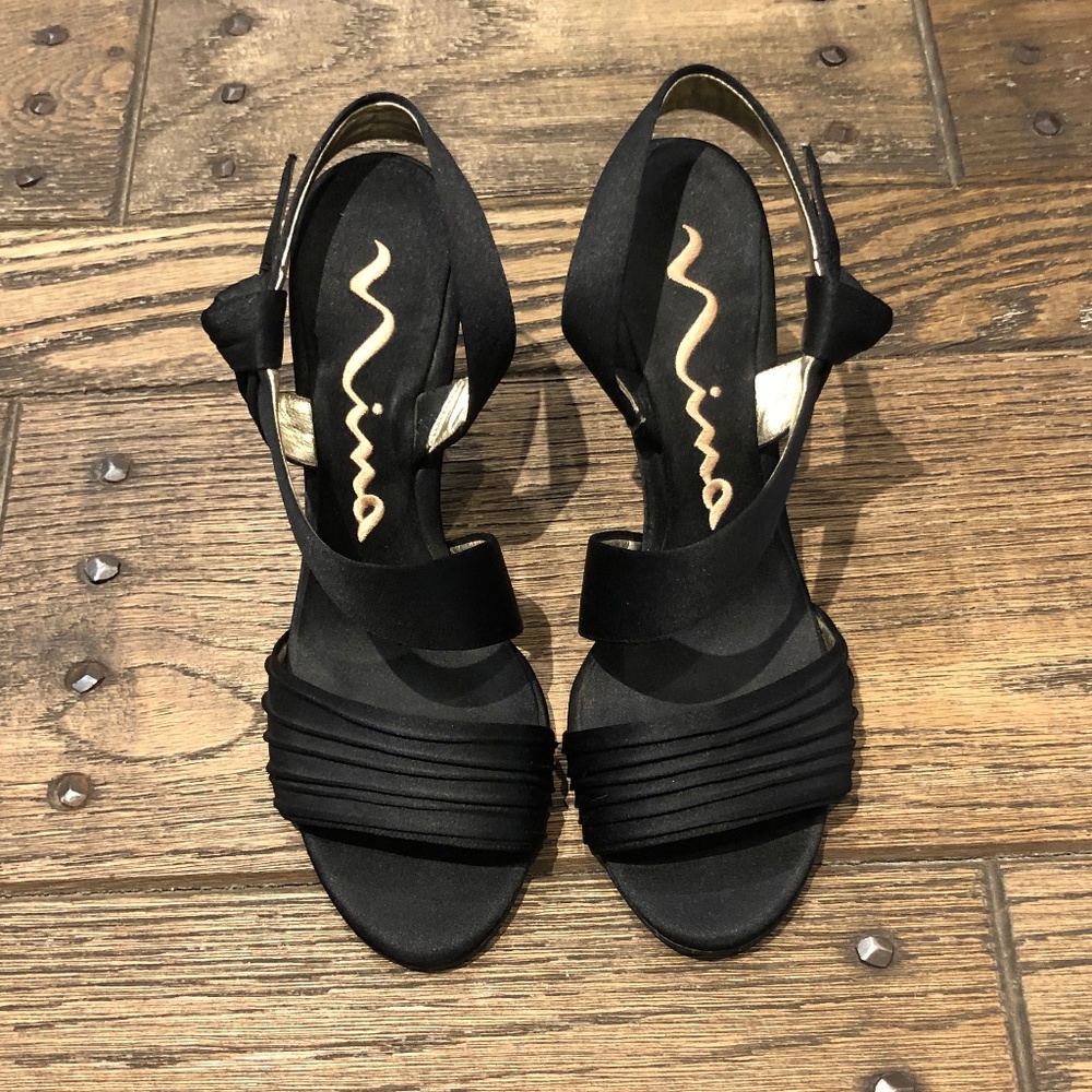 Nina black dressy heels